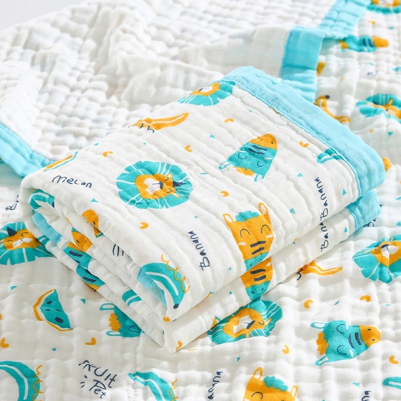 Newborn Baby Cotton Gauze Hooded Bath Towel Blanket Soft Absorbent Baby Bath Wrap|Baby Bath Towels & Accessories