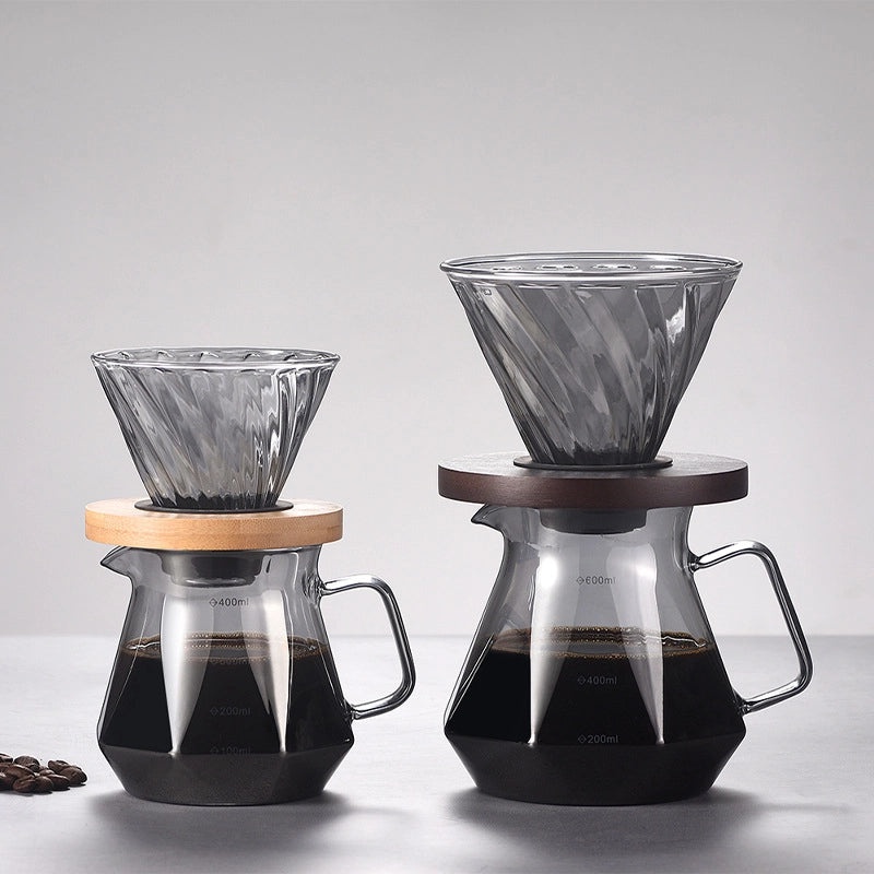 Handmade Heat-Resistant Glass Coffee Pot with Filter for Household Use | Kitchen & Dining