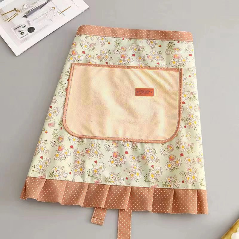 Charming Vintage Floral Polyester Apron for Women | Kitchen Aprons & Cooking Accessories