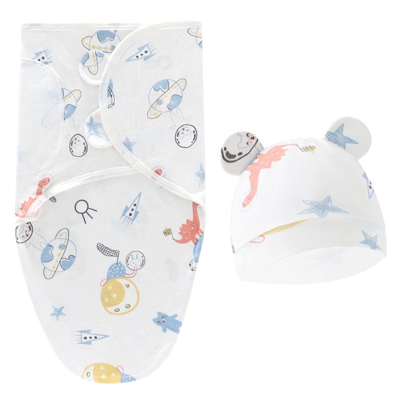 Newborn Baby Spring Sleeping Bag and Hat Set Soft Silkworm Fabric for Delivery Room 8304|Baby Clothing & Accessories