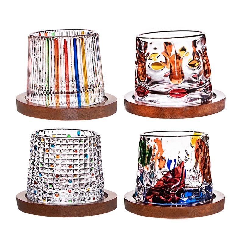 Stylish Casual Stripe Patterned Glass Wine Tumbler 1 Piece | Drinkware & Glassware