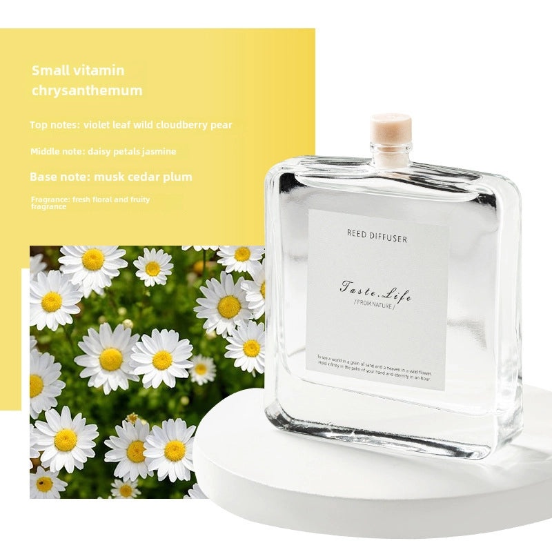 BYME 120ml Flat Aromatherapy Bottle with Rattan Sticks, Long-lasting Indoor Essential Oil Diffuser Set|Home Fragrance & Aromatherapy