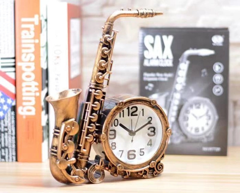 Retro Musical Instrument Train Bicycle Plastic Alarm Clock Decorative Ornament|Home Decor & Clocks