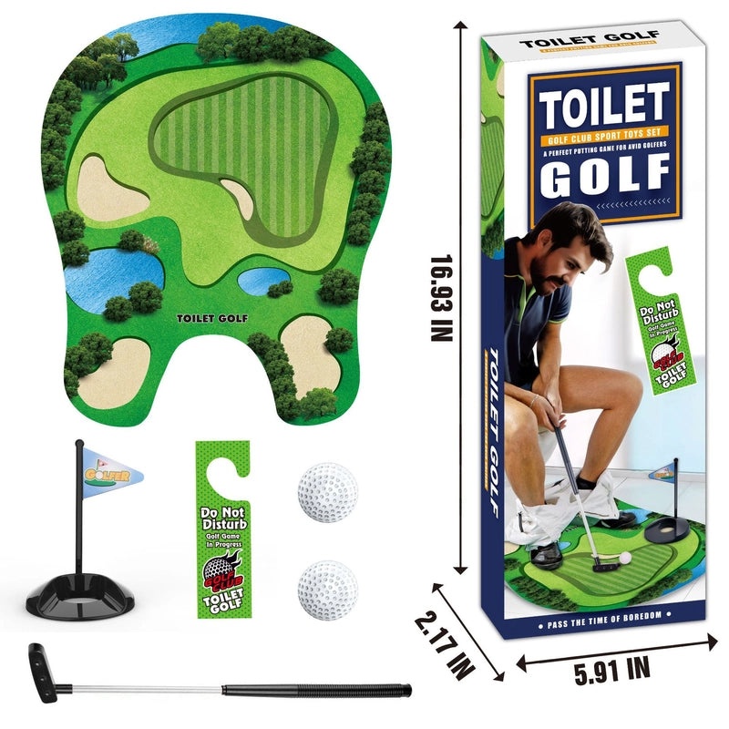 Mini Toilet Golf Set for Indoor Fun|Novelty Toys