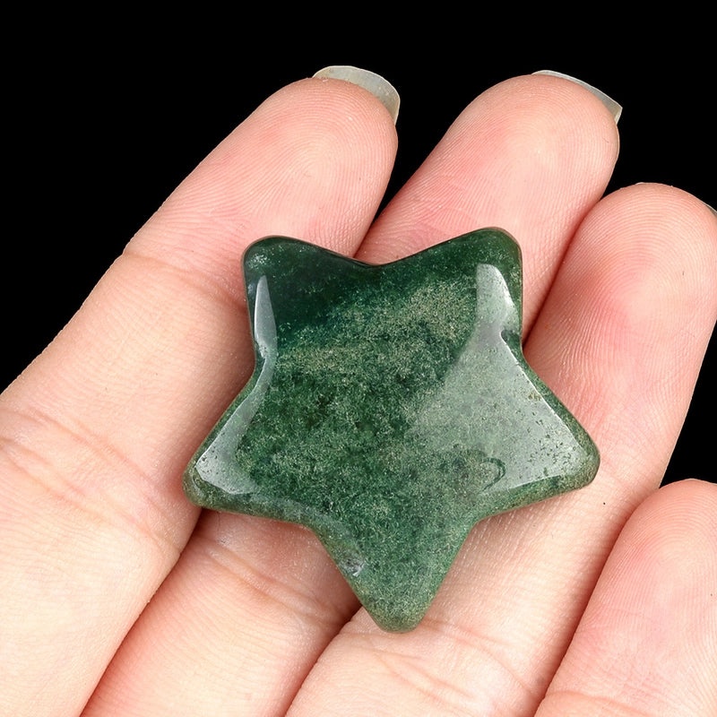 Natural Crystal Agate Star-Shaped Bead Pendant | Jewelry Accessories