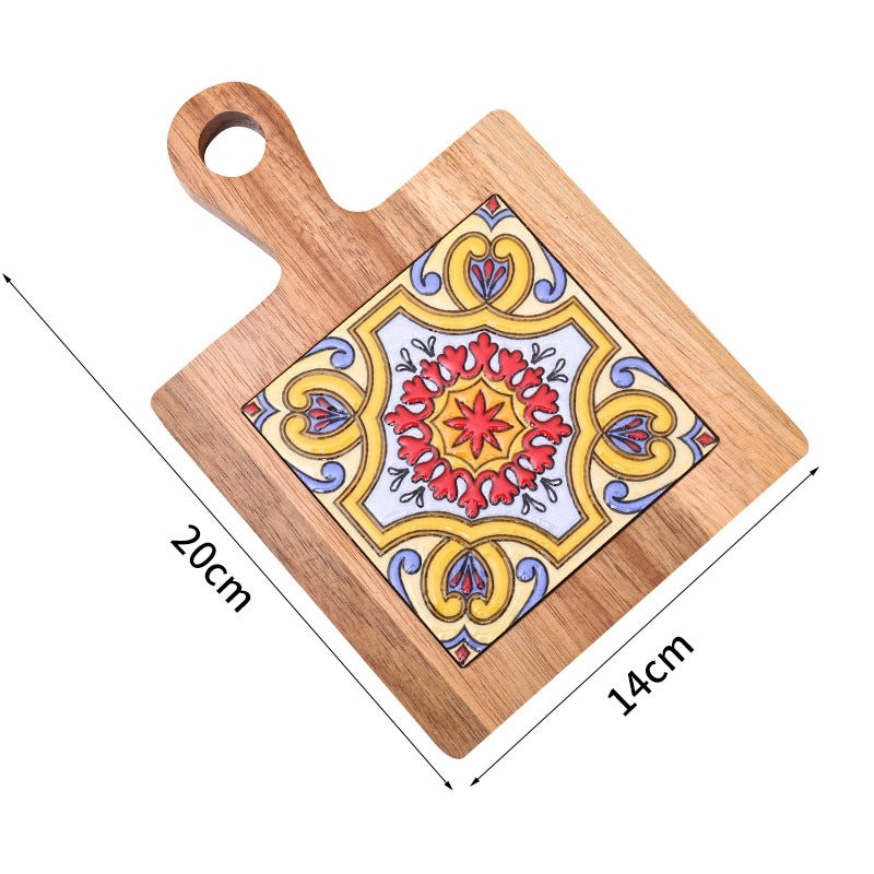 Stylish Geometric Wooden Placemat Single Piece|Home & Kitchen Accessories