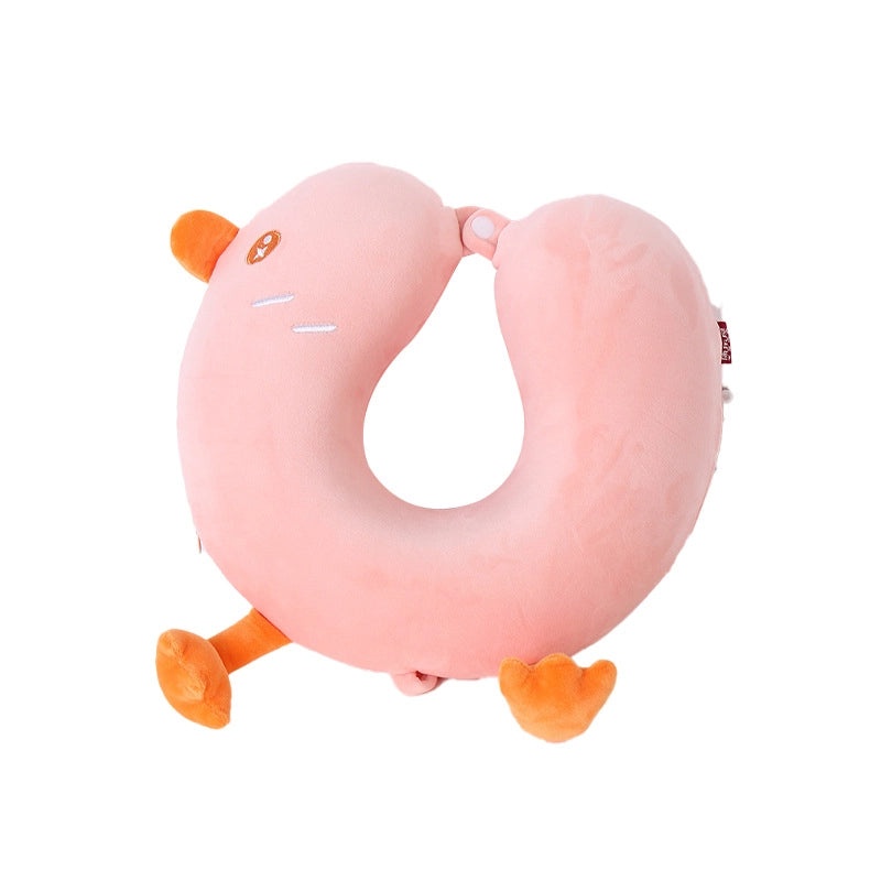 Cartoon Memory Foam U-Shaped Neck Pillow for Travel, Office, and Home | Travel Accessories