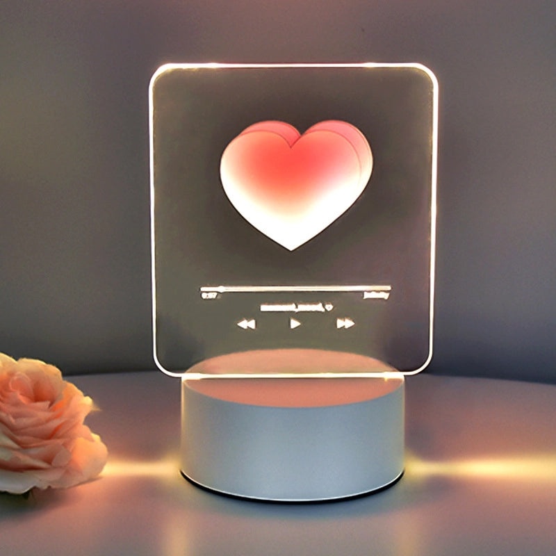 Creative LED Atmosphere Night Light Kids Gift 3D Table Lamp with Custom Logo Lettering|Home Decor & Lighting