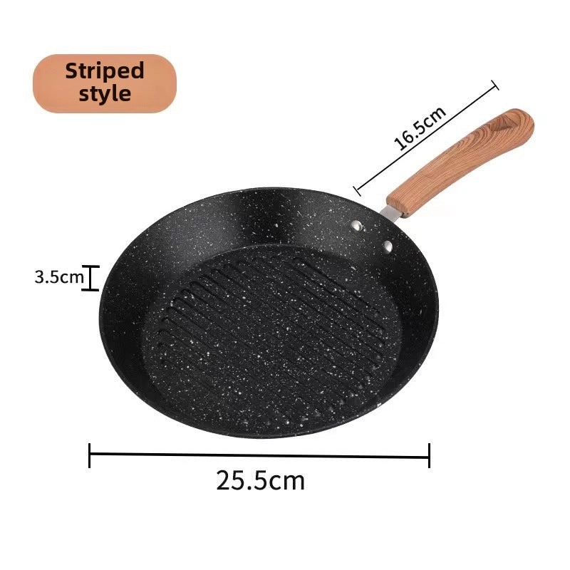 Maifan Stone Non-stick Breakfast Pan with 4 Holes Multi-functional Fried Egg & Burger Mold Flat Bottom | Kitchen Cookware