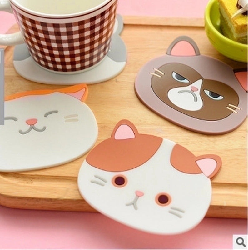 Adorable Cartoon Cat Silicone Placemat for Kids|Tableware & Dining Accessories