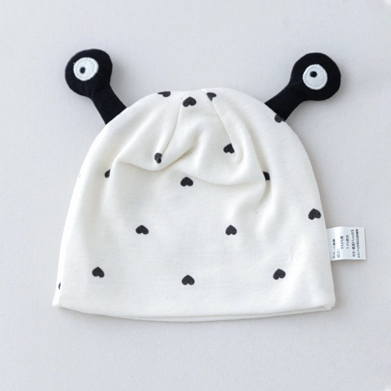 Newborn Baby Cartoon Double-Layer Cap Soft Four-Season Infant Hat Cute Toddler Headwear|Baby Hats & Caps