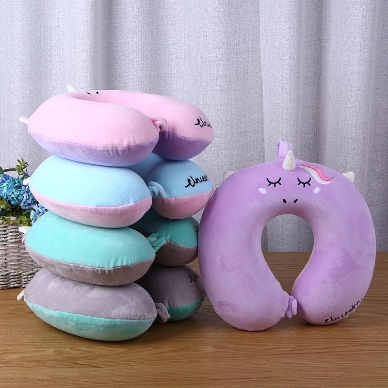 Cartoon Animal Memory Foam U-Shaped Neck Pillow for Travel and Nap | Travel Accessories