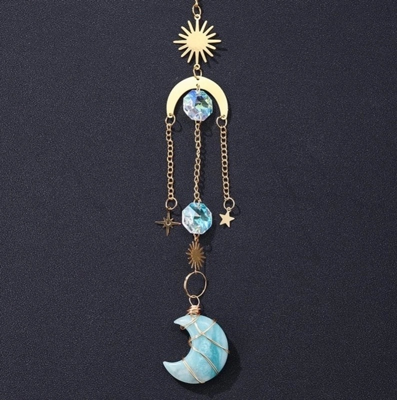 Elegant Moon Crystal Necklace Pendant | Jewelry & Accessories