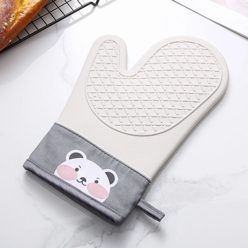 Heat Resistant Silicone Oven Gloves Non-slip Thickened Baking Kitchen Microwave Gloves|Kitchen Accessories