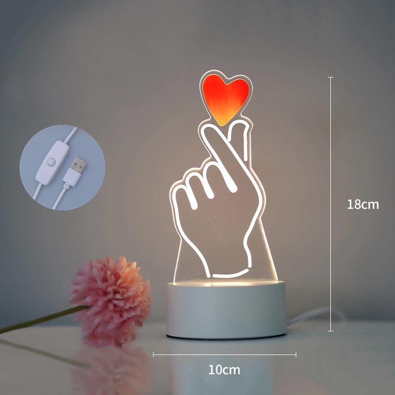 Creative LED Atmosphere Night Light Kids Gift 3D Table Lamp with Custom Logo Lettering|Home Decor & Lighting
