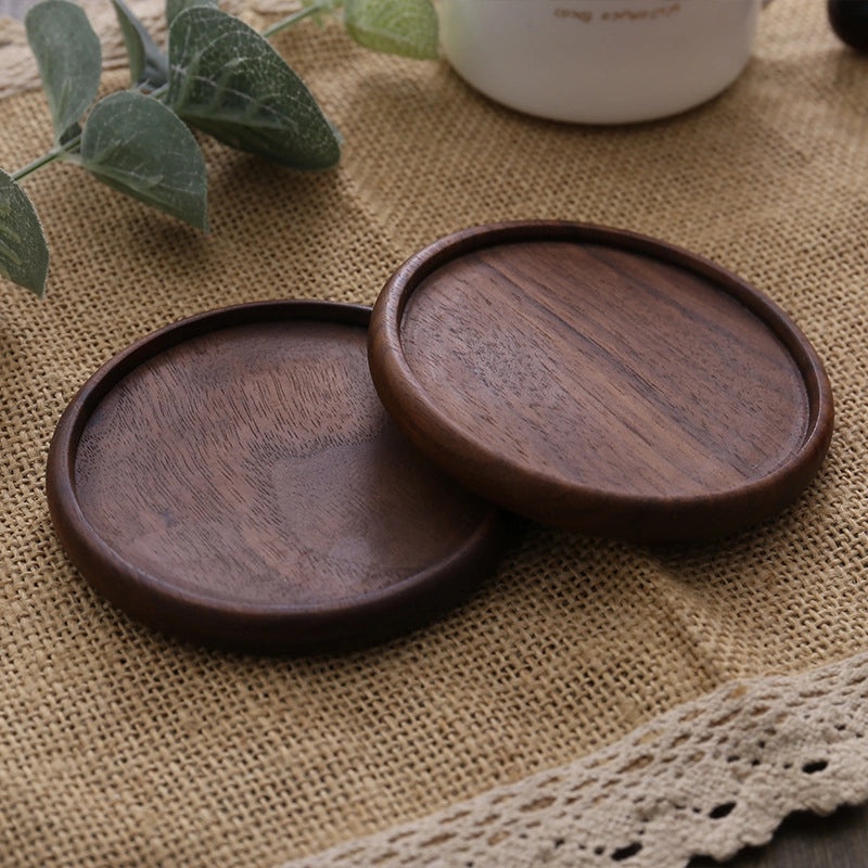 Engraved Wooden Tea Coaster Set Japanese Style Heat Insulation Mat Durable Cup Holder | Home & Kitchen > Drinkware Accessories