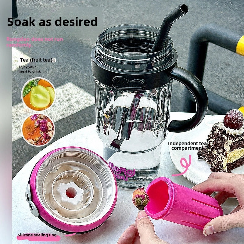 Mini Tea Diary Trendy Large Capacity Summer Straw Plastic Cup for Girls | Drinkware & Cups