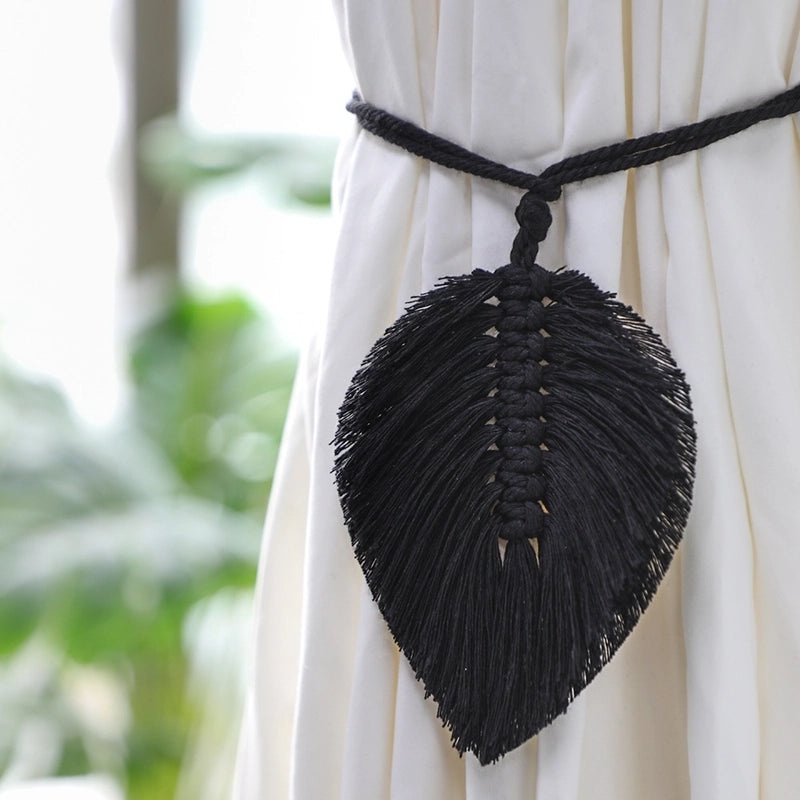 Bohemian Cotton Thread Strap with Pastoral Leaf Design|Fashion Accessories