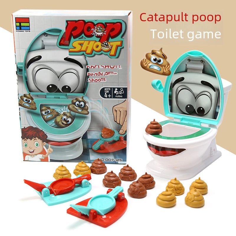 Toilet Catapult Poop Toss Game Family Fun Parent-Child Interactive Toy | Family Board Games