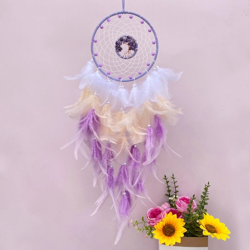 Minimalist Solid Color Feather Iron Dreamcatcher Wall Hanging Decor|Home Wall Art