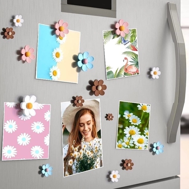 Minimalist Floral Resin Refrigerator Magnet Decorative Art Piece|Home Decor & Kitchen Accessories