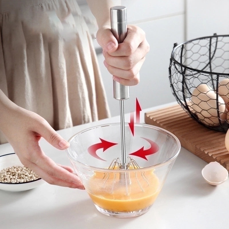 Stainless Steel Egg Beater Classic Solid Color Kitchen Tool 1 Piece|Kitchen Appliances