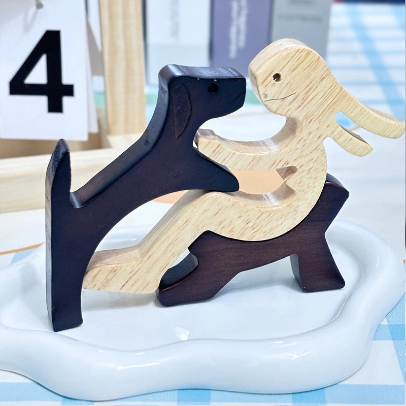 Adorable Dog Letter Wooden Ornament Decorative Artificial Home Decor | Home Decorations