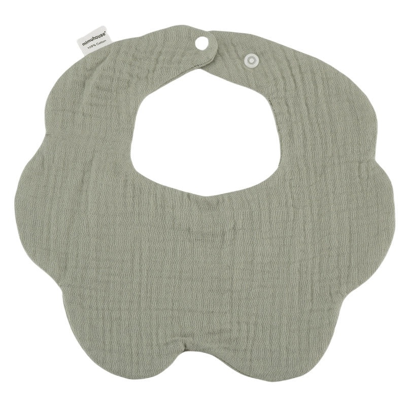 360 Degree Petal Shape Baby Bib Soft Cotton Newborn Saliva Towel Adjustable Infant Drool Bib|Baby Accessories