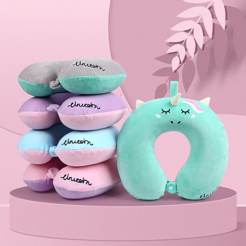 Cartoon Animal Memory Foam U-Shaped Neck Pillow for Travel and Nap | Travel Accessories
