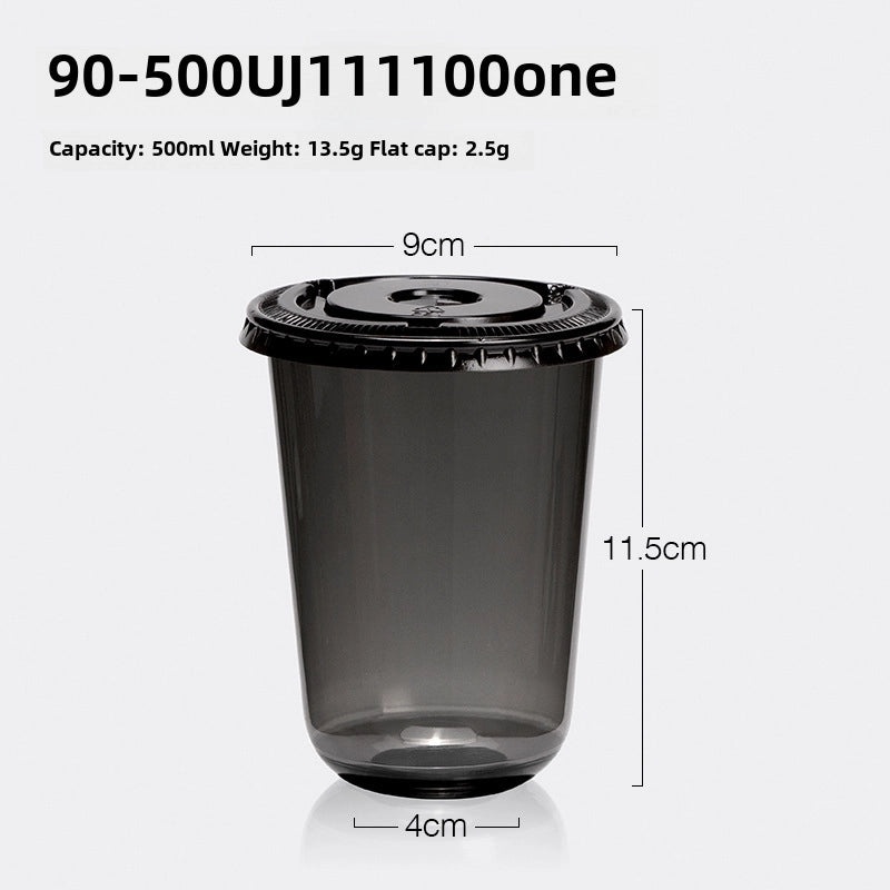 Disposable Black PET Plastic Coffee Cup with Lid for Iced Drinks | Beverage Cups & Accessories