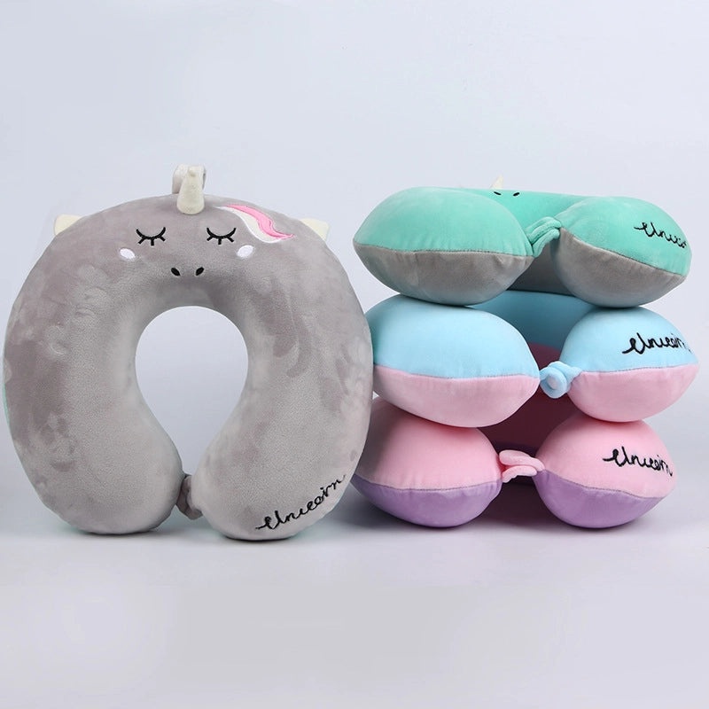Cartoon Animal Memory Foam U-Shaped Neck Pillow for Travel and Nap | Travel Accessories