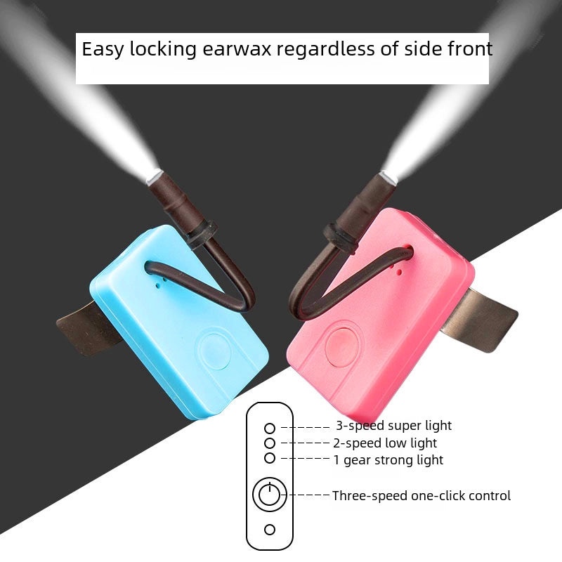 USB Rechargeable Ear Cleaning Tool with Thumb Light and Finger Light | Personal Care Accessories