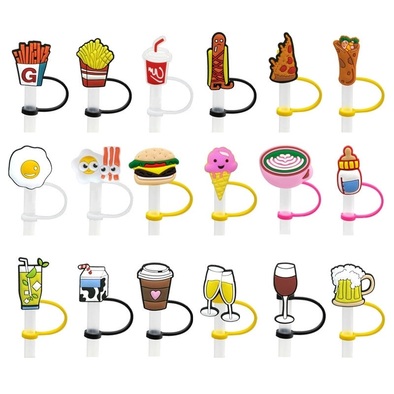 Cute Cartoon Silicone Straw Cap for Kids | Drinkware Accessories
