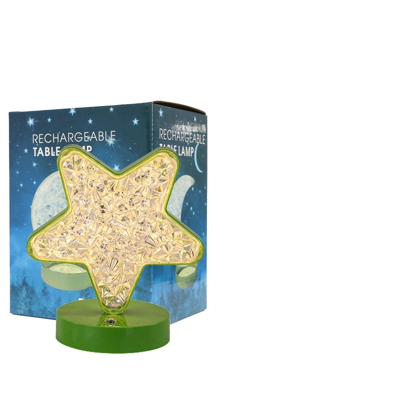 LED Stars and Moon Table Lamp Touch Rechargeable Bedside Night Light Small Modern Bedroom Decor|Home Lighting