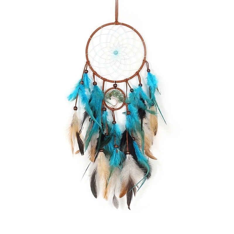Dreamcatcher Tree Feather Wood Iron Wind Chime Wall Hanging Decor|Home Decor & Wall Art