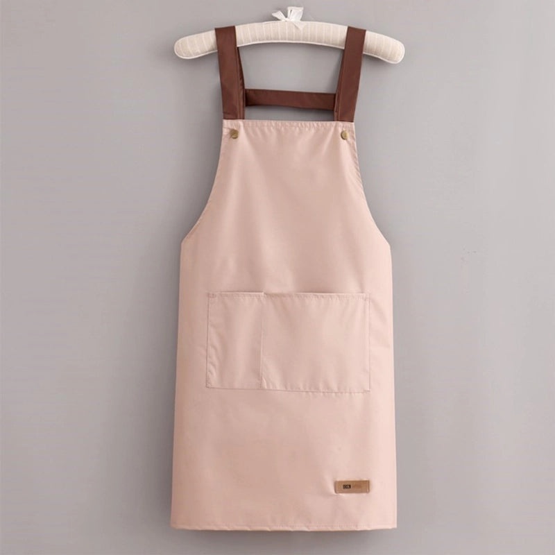 Waterproof Solid Color Apron Set for Kitchen and Household Use | Kitchen Accessories