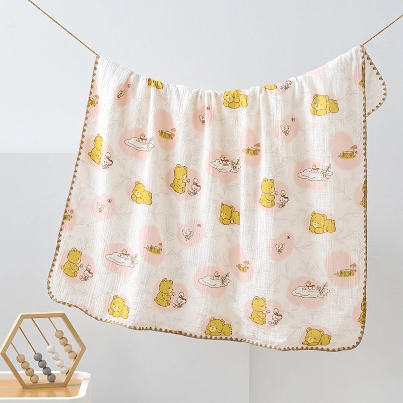 Adorable Animal Print Striped Solid Cotton Baby Bedding Set|Baby Bedding & Accessories