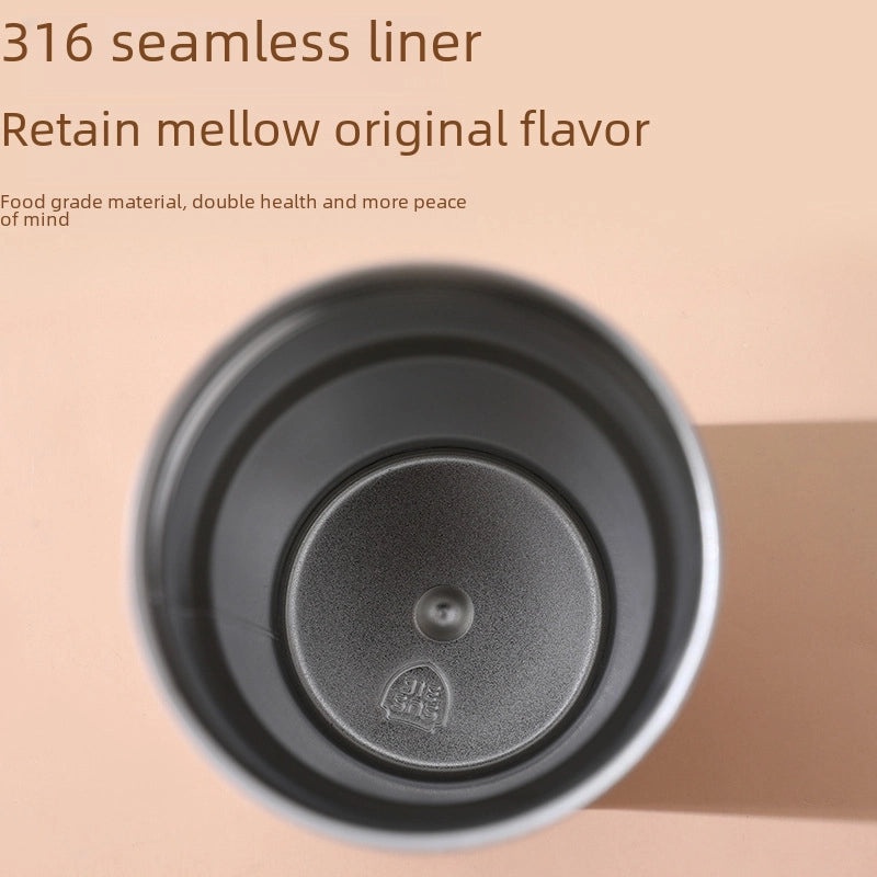 Smart Temperature Display Coffee Mug 316 Stainless Steel Cute Portable Thermos Cup with Carrying Strap | Drinkware & Thermoses