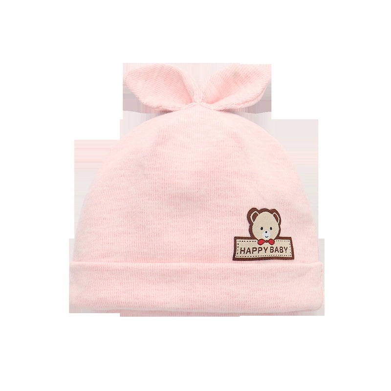 Cotton Baby Hat with Double Bow Ears for Newborns 0-6 Months Warm Hat for Spring Autumn Winter|Baby Accessories