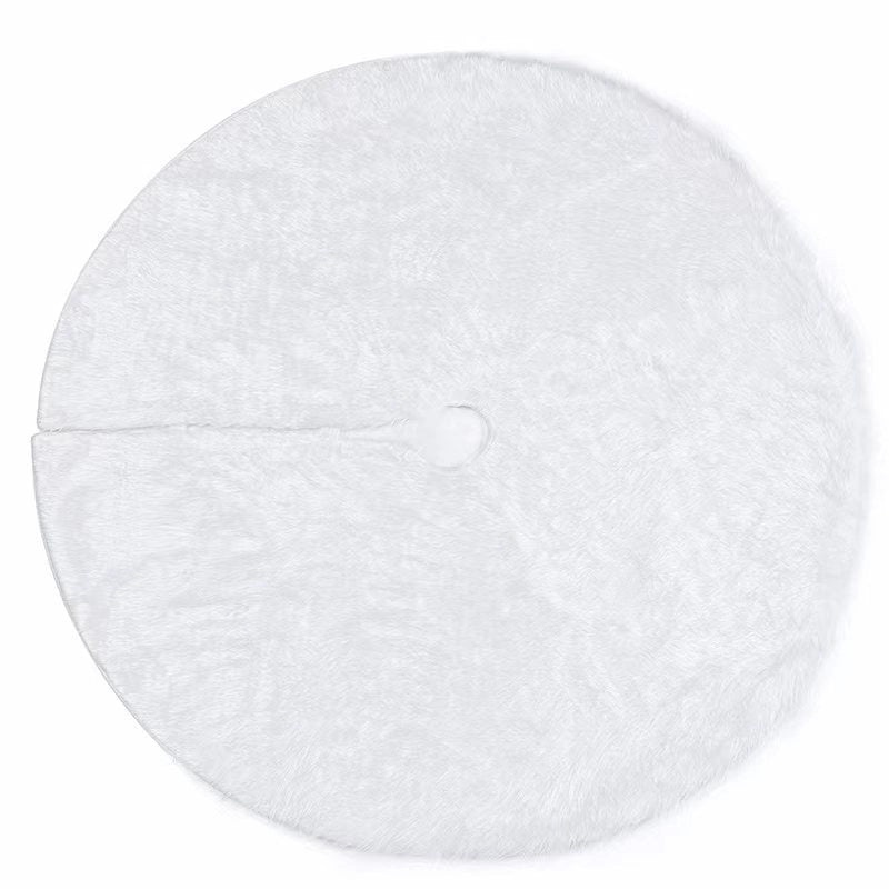 White Christmas Tree Skirt 78/90/122CM Holiday Christmas Tree Bottom Apron Blanket Festive Ornament|Christmas Tree Accessories