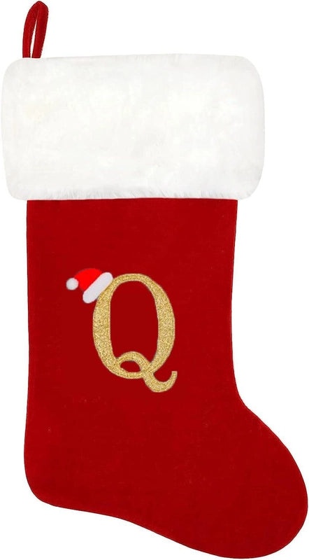 2023 Holiday Red Flannel Embroidered Large Christmas Stockings Gift Bags Available Now|Christmas Decorations