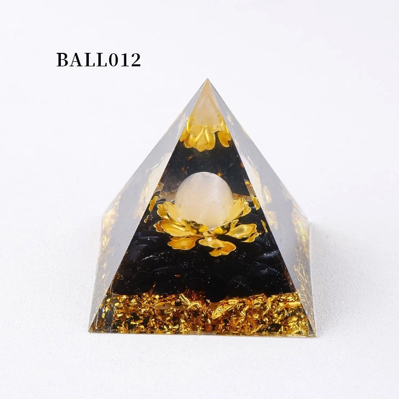 Minimalist Natural Crystal Pyramid Ornament Small Conical Decorative Crystal Piece|Home Decor Accessories