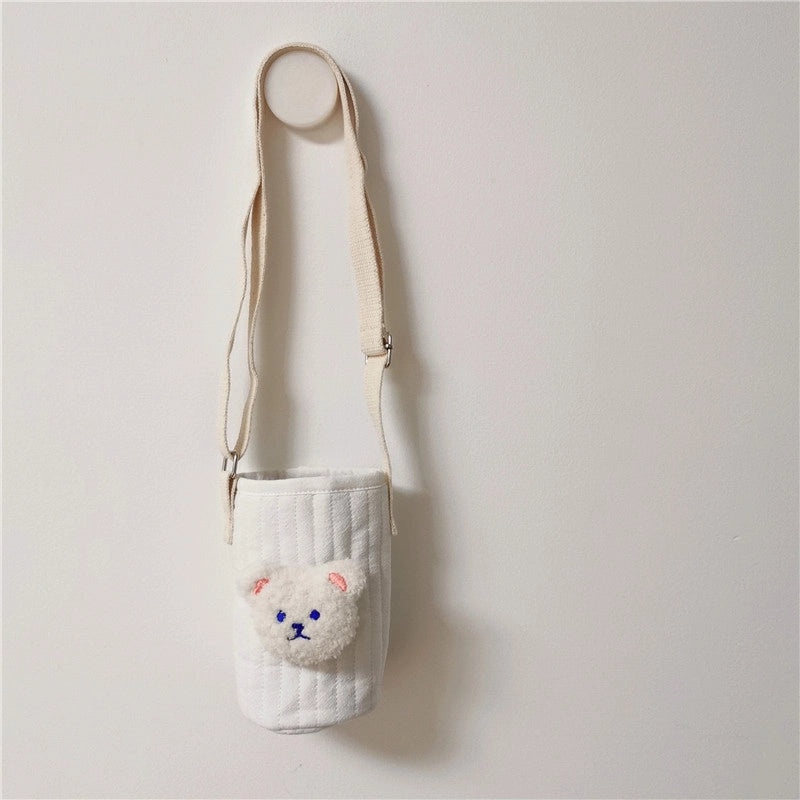 Adorable Bear Pattern Fabric Cup Sleeve 1pc | Drinkware Accessories