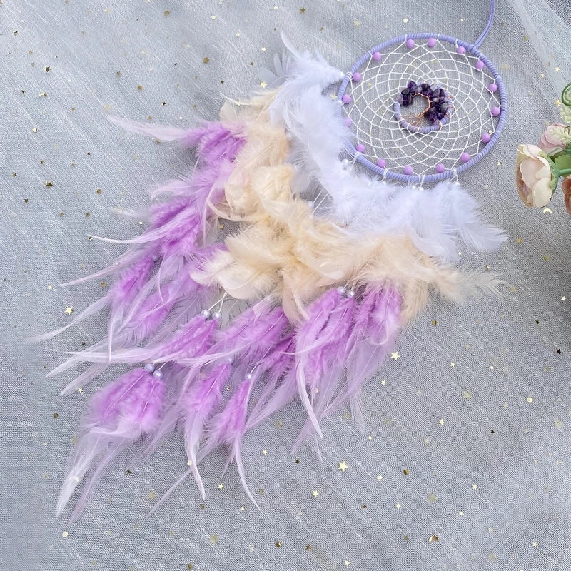 Minimalist Solid Color Feather Iron Dreamcatcher Wall Hanging Decor|Home Wall Art