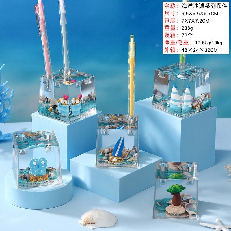 Creative Cartoon Liquid Oil Drop Ornament Transparent Acrylic Pressure Relief Craft|Home Decor Gifts