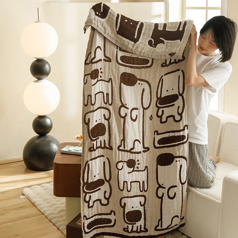 Premium Cotton Gauze Blanket Four-Layer Soft Baby Quilt Multifunctional Bath Towel Sofa Throw|Home Textiles