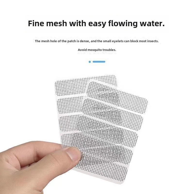 100 Pieces Aluminum Alloy Window Drain Cover Anti-mosquito Paste Repairable Screen Hole Patch|Home Improvement Accessories
