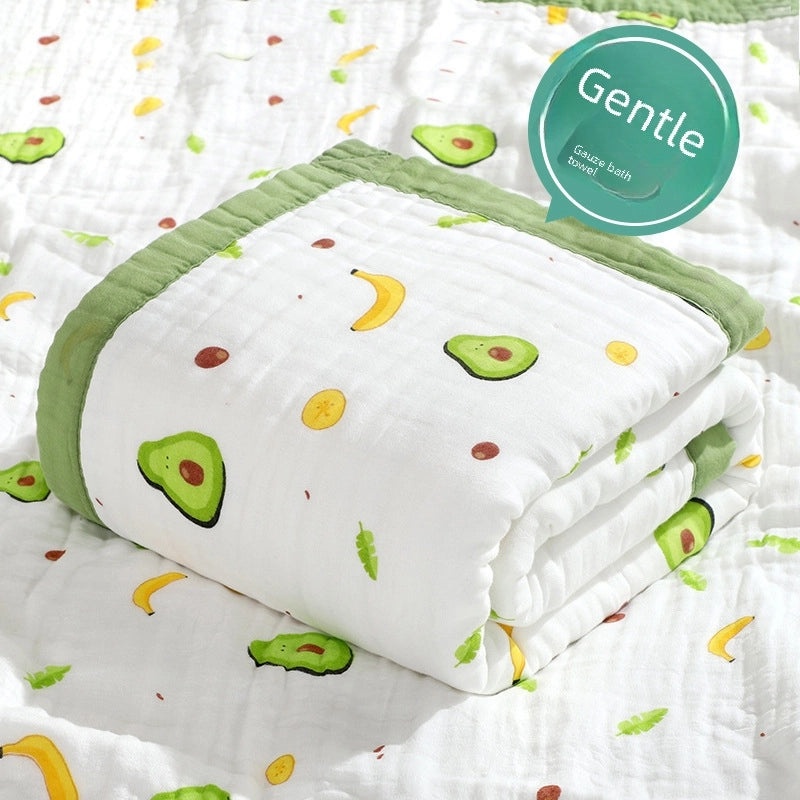 Newborn Baby Cotton Gauze Hooded Bath Towel Blanket Soft Absorbent Baby Bath Wrap|Baby Bath Towels & Accessories