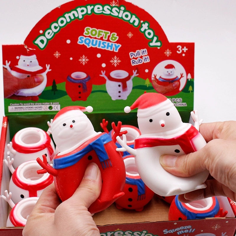 Cute Snowman Christmas Party Favors TPR Cartoon Style|Holiday Decorations & Party Supplies
