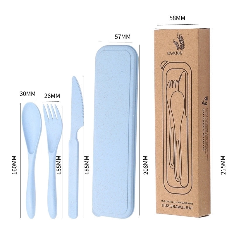 Wheat Straw Casual Tableware Set Solid Color Eco-Friendly Dinnerware | Kitchen & Dining